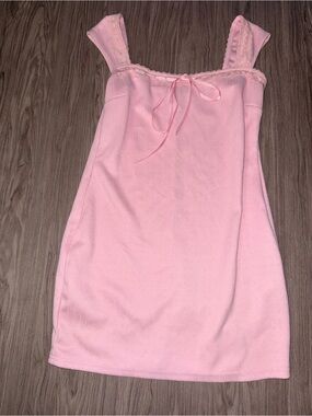 Forever 21 Pink Mini Dress with Lace Trim